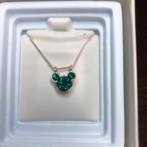 May babes & Disney fans. MM pendant in 925 sterling w/ emerald gemstone. BNC.